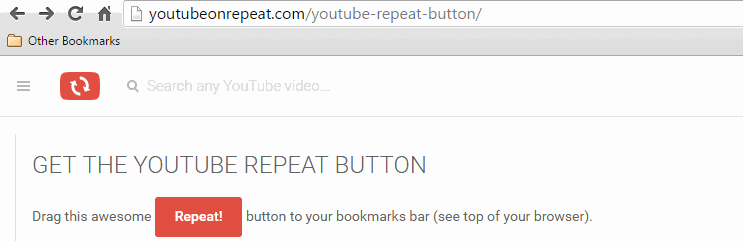 Youtube Repeat Button